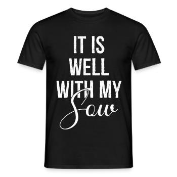 C’est bien avec ma truie - T-shirt homme - noir - Devant - AI Model Male 178 light (178cm)