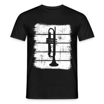 Trompete - Männer T-Shirt - Schwarz - Vorne - AI Model Male 178 light (178cm)