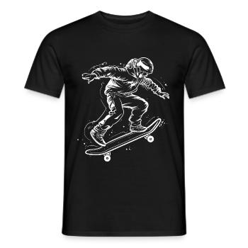 Skateboarder Skizze - Männer T-Shirt - Schwarz - Vorne - AI Model Male 178 light (178cm)