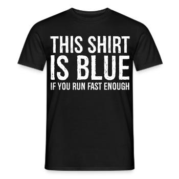 Dieses Hemd ist blau - Männer T-Shirt - Schwarz - Vorne - AI Model Male 178 light (178cm)