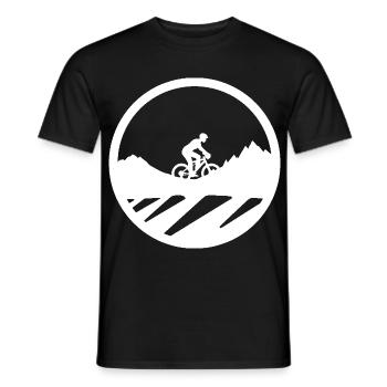 Mountain Bike Graphics - Men's T-Shirt - black - Front - AI Model Male 178 light (178cm)