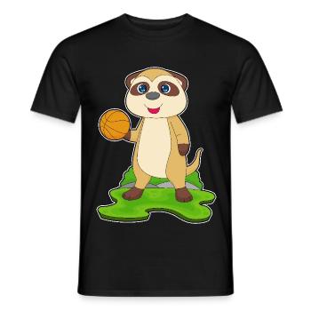 Erdmännchen Basketballspieler Basketball - Männer T-Shirt - Schwarz - Vorne - AI Model Male 178 light (178cm)