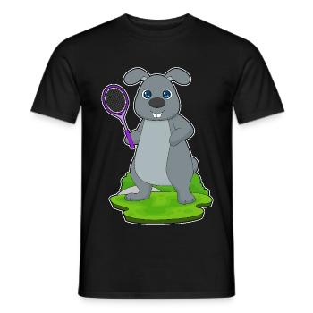 Rabbit Tennis Rackets - Men's T-Shirt - black - Front - AI Model Male 178 light (178cm)