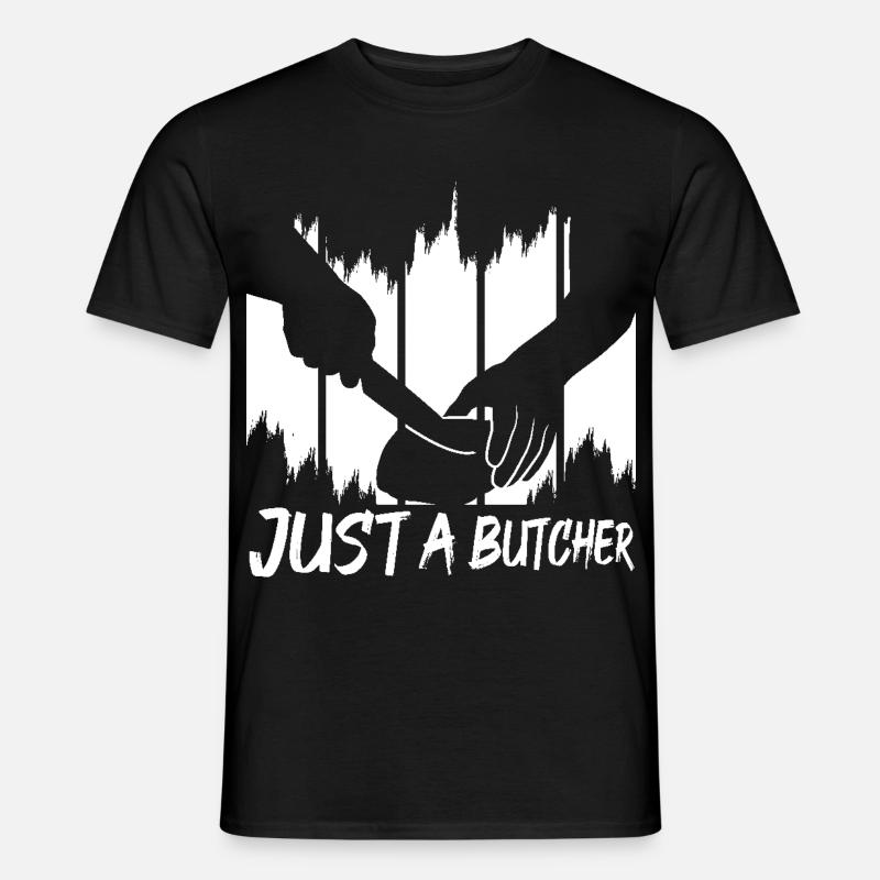 Nur ein Metzger - Männer T-Shirt - Schwarz