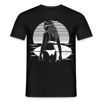 Surfeuse - T-shirt homme - noir - Devant - AI Model Male 178 light (178cm)