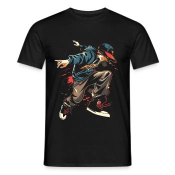Breakdancer - Men's T-Shirt - black - Front - AI Model Male 178 light (178cm)