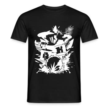 Graphiques de batterie - T-shirt homme - noir - Devant - AI Model Male 178 light (178cm)