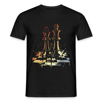 Vintage Chess - Men's T-Shirt - black - Front - AI Model Male 178 light (178cm)