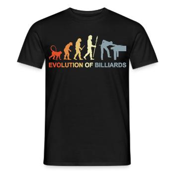 Pool Billiards Evolution - Men's T-Shirt - black - Front - AI Model Male 178 light (178cm)