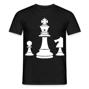 Chess Pieces Sketch - Men's T-Shirt - black - Front - AI Model Male 178 light (178cm)