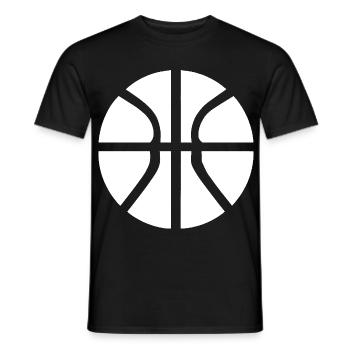 Basketball Ball Cartoon - Männer T-Shirt - Schwarz - Vorne - AI Model Male 178 light (178cm)