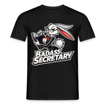 Knallharte Sekretärin Häsin witzig Geschenk - Männer T-Shirt - Schwarz - Vorne - AI Model Male 178 light (178cm)