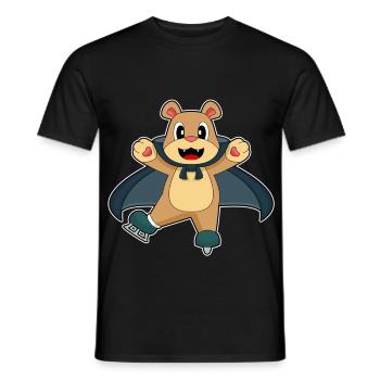 Bär Halloween Eislaufen - Men's T-Shirt - black - Front - AI Model Male 178 light (178cm)