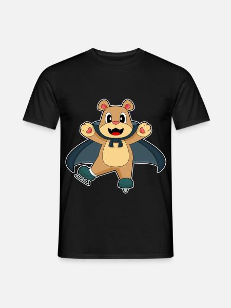 Bär Halloween Eislaufen - Men's T-Shirt - black