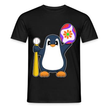 Pinguin Ostern Baseball - Männer T-Shirt - Schwarz - Vorne - AI Model Male 178 light (178cm)