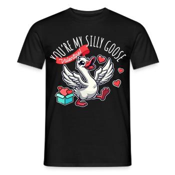 Du bist meine verrückte Gans Lustiger Valentinstag - Männer T-Shirt - Schwarz - Vorne - AI Model Male 178 light (178cm)