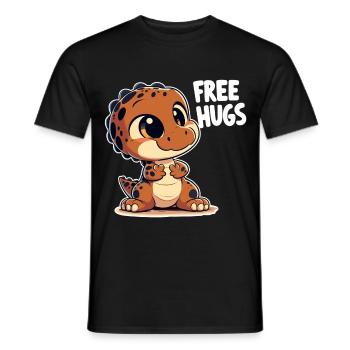 T-Rex süß Baby Dino Babydino Dinobaby Geschenk - Männer T-Shirt - Schwarz - Vorne - AI Model Male 178 light (178cm)
