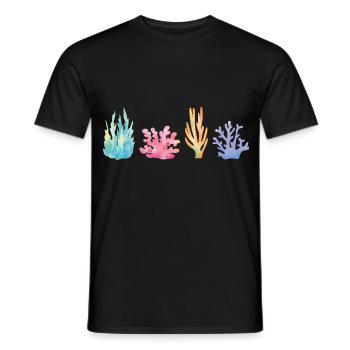 Récif corallien vibrant - T-shirt homme - noir - Devant - AI Model Male 178 light (178cm)