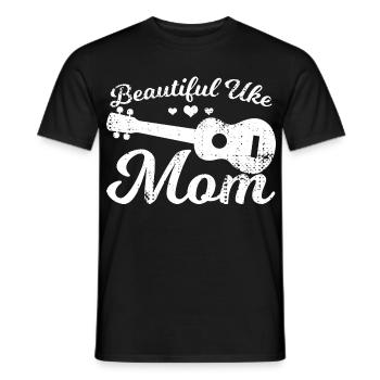 Ukulele Nut - Men's T-Shirt - black - Front - AI Model Male 178 light (178cm)