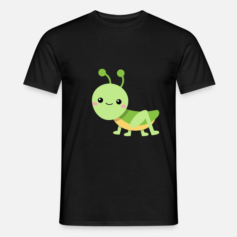 Lebhafter Heuschrecke - Männer T-Shirt - Schwarz