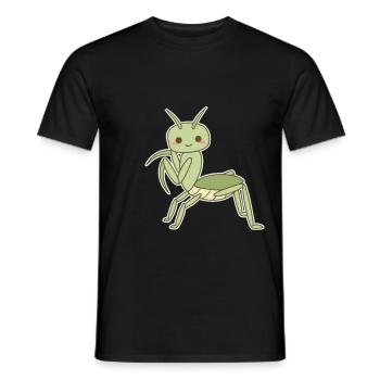 Elegante Gottesanbeterin - Männer T-Shirt - Schwarz - Vorne - AI Model Male 178 light (178cm)