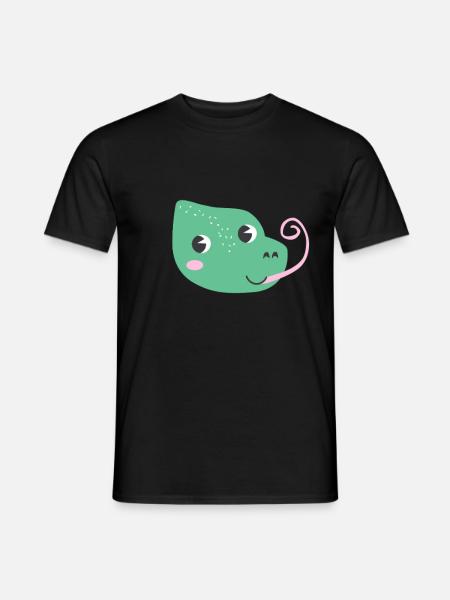 Amazing Tropical Iguana - Men's T-Shirt - black