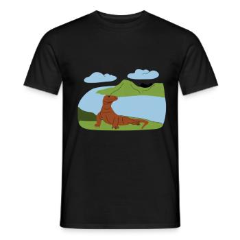 Majestätischer Komodowaran - Männer T-Shirt - Schwarz - Vorne - AI Model Male 178 light (178cm)