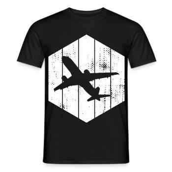 Airplanes Sketch - Men's T-Shirt - black - Front - AI Model Male 178 light (178cm)