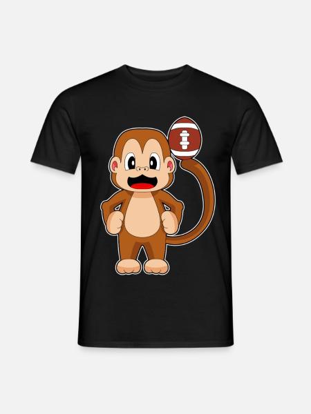 Monkey American Football Sports - Men's T-Shirt - black
