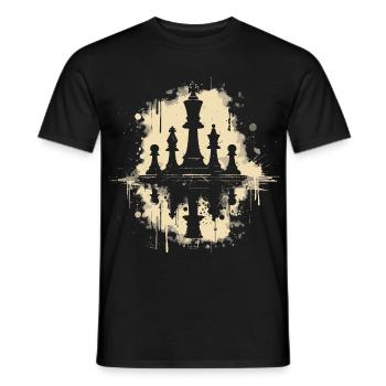 Schachfiguren Graffiti - Männer T-Shirt - Schwarz - Vorne - AI Model Male 178 light (178cm)
