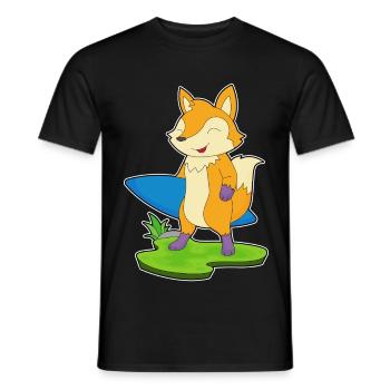 Fox Surfing Surfboard Summer - Men's T-Shirt - black - Front - AI Model Male 178 light (178cm)