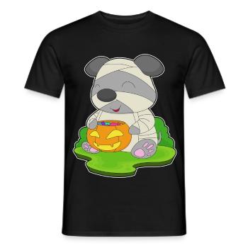 Dog Halloween Mummy - Men's T-Shirt - black - Front - AI Model Male 178 light (178cm)