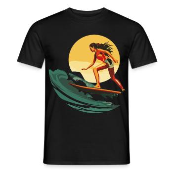 Surfeur - T-shirt homme - noir - Devant - AI Model Male 178 light (178cm)