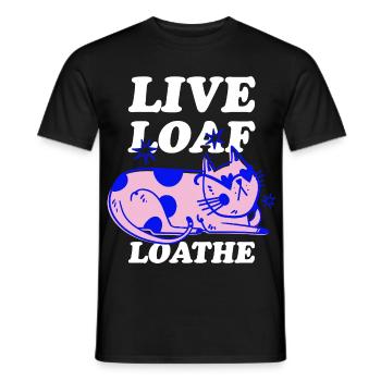 Live Loaf Loathe – Sassy Cat Vibes - Männer T-Shirt - Schwarz - Vorne - AI Model Male 178 light (178cm)