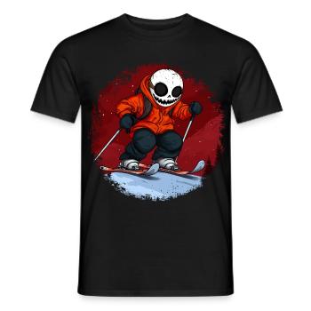 Crâne de skieurs - T-shirt homme - noir - Devant - AI Model Male 178 light (178cm)