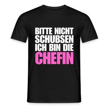lustiger chefin spruch beste stolze chefin humor - Männer T-Shirt - Schwarz - Vorne - AI Model Male 178 light (178cm)