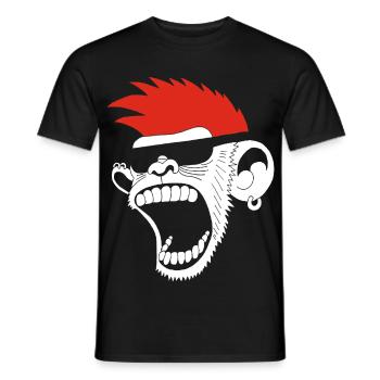 Monkeying - Men's T-Shirt - black - Front - AI Model Male 178 light (178cm)