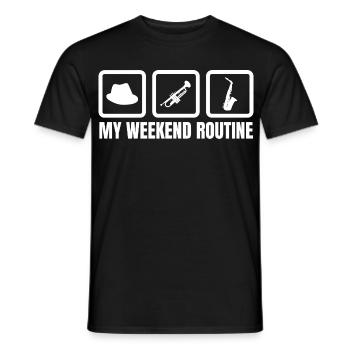 Trumpeter Weekend - Men's T-Shirt - black - Front - AI Model Male 178 light (178cm)