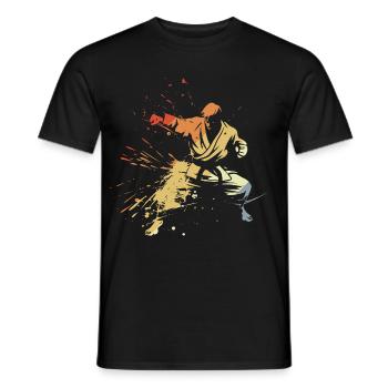 Karate Boy Graphic - Men's T-Shirt - black - Front - AI Model Male 178 light (178cm)