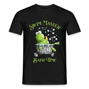Swim Master Bath Time Wellness Frog Bathtub - Men's T-Shirt - black - Front - AI Model Male 178 light (178cm)