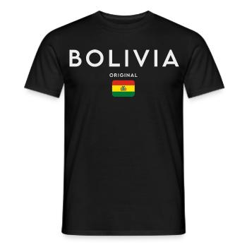 Drapeau bolivien, fierté bolivienne - T-shirt homme - noir - Devant - AI Model Male 178 light (178cm)