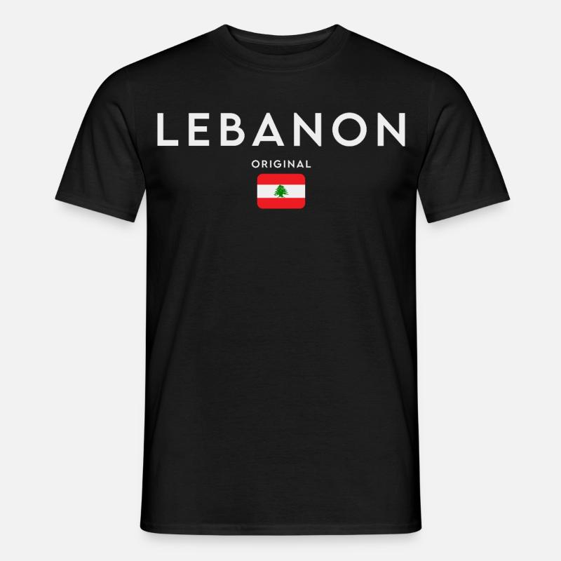 Flagge des Libanon, Libanesischer Stolz - Männer T-Shirt - Schwarz