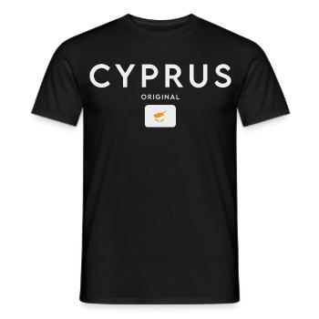 Cyprus flag, Cypriot pride - Men's T-Shirt - black - Front - AI Model Male 178 light (178cm)