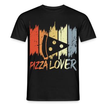 Amateur de pizza vintage - T-shirt homme - noir - Devant - AI Model Male 178 light (178cm)