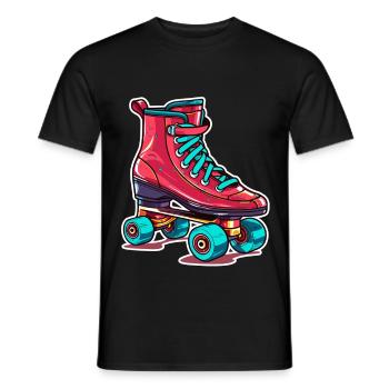 Graphique patins à roulettes - T-shirt homme - noir - Devant - AI Model Male 178 light (178cm)