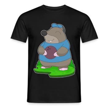 Mole Bowling Bowling Ball - Men's T-Shirt - black - Front - AI Model Male 178 light (178cm)