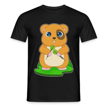 Hamster Dart Dartpfeil - Men's T-Shirt - black - Front - AI Model Male 178 light (178cm)
