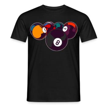 Billiards 8 Ball - Men's T-Shirt - black - Front - AI Model Male 178 light (178cm)