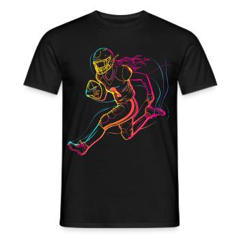 American Football Frau - Männer T-Shirt - Schwarz - Vorne - AI Model Male 178 light (178cm)