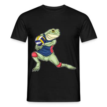 Frog Volleyball Player Volleyball - Men's T-Shirt - black - Front - AI Model Male 178 light (178cm)
